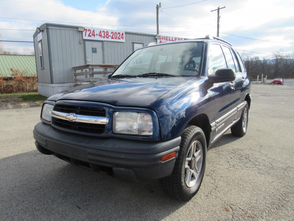 2002 Blue /Gray Chevrolet Tracker 4-Door Hardtop 4WD (2CNBJ13C926) with an 2.0L L4 DOHC 16V engine, Automatic transmission, located at 6 Oliver Rd., Uniontown, PA, 15401, (724) 438-2024, 0.000000, 0.000000 - Photo #0